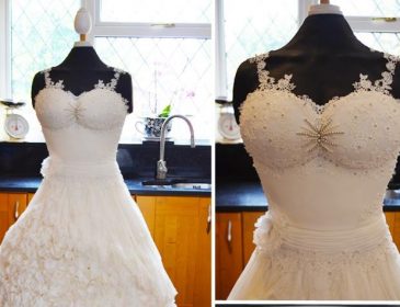 Это шикарное свадебное платье не захотела надеть ни одна невеста… Вы заметили почему? (ФОТО)