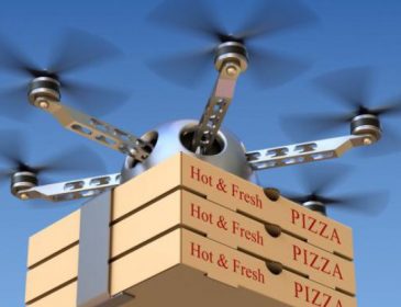 Пиццу в Одессе доставляют дроны